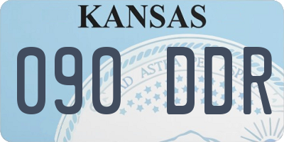 KS license plate 090DDR
