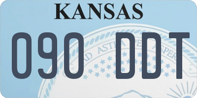 KS license plate 090DDT