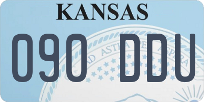 KS license plate 090DDU