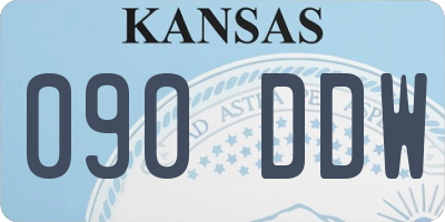 KS license plate 090DDW