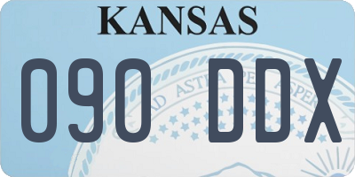 KS license plate 090DDX
