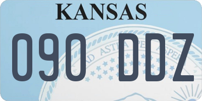 KS license plate 090DDZ