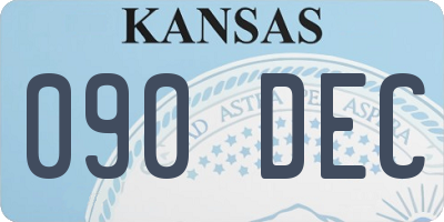KS license plate 090DEC