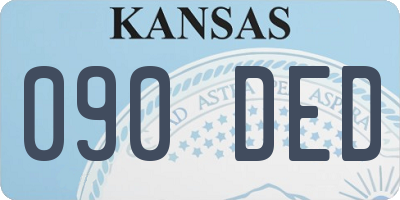 KS license plate 090DED