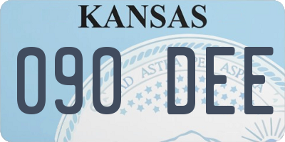 KS license plate 090DEE