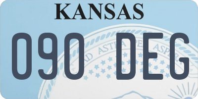 KS license plate 090DEG