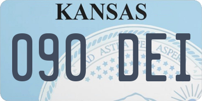 KS license plate 090DEI