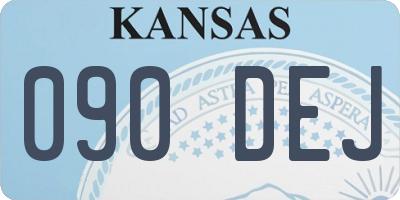 KS license plate 090DEJ
