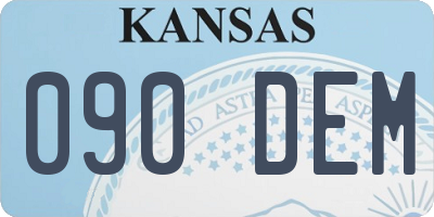 KS license plate 090DEM