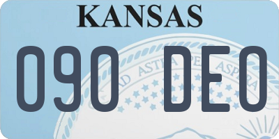 KS license plate 090DEO