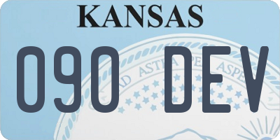 KS license plate 090DEV