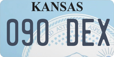 KS license plate 090DEX