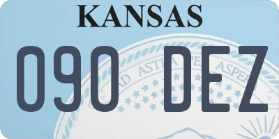 KS license plate 090DEZ