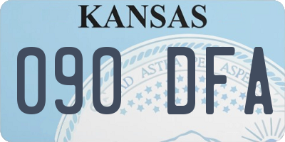 KS license plate 090DFA