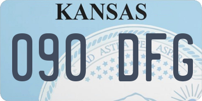 KS license plate 090DFG
