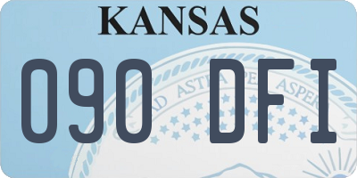 KS license plate 090DFI