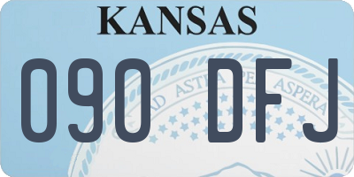 KS license plate 090DFJ