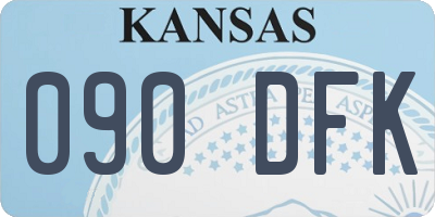 KS license plate 090DFK