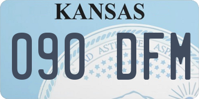 KS license plate 090DFM