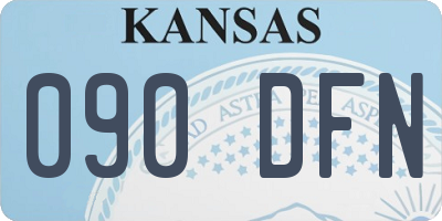 KS license plate 090DFN