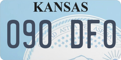 KS license plate 090DFO