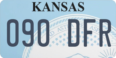 KS license plate 090DFR