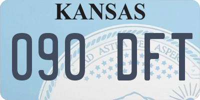 KS license plate 090DFT