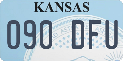 KS license plate 090DFU