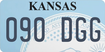 KS license plate 090DGG