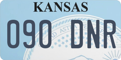 KS license plate 090DNR