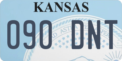 KS license plate 090DNT
