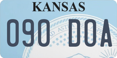 KS license plate 090DOA