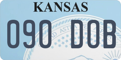 KS license plate 090DOB