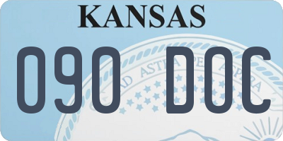 KS license plate 090DOC