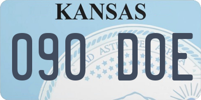 KS license plate 090DOE