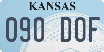 KS license plate 090DOF