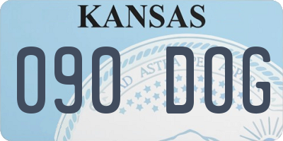 KS license plate 090DOG
