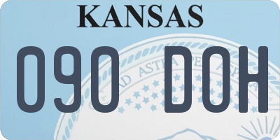 KS license plate 090DOH