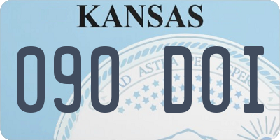 KS license plate 090DOI