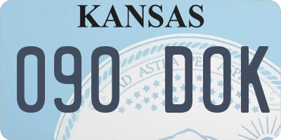 KS license plate 090DOK