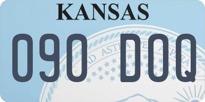 KS license plate 090DOQ