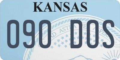 KS license plate 090DOS