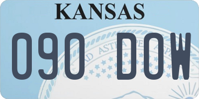 KS license plate 090DOW