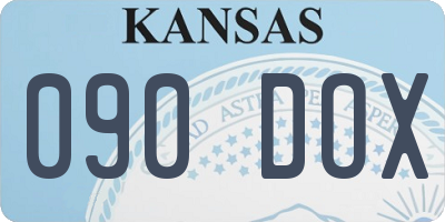 KS license plate 090DOX