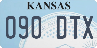 KS license plate 090DTX