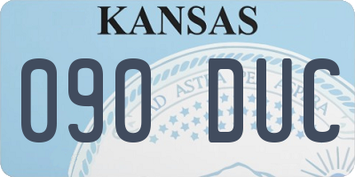 KS license plate 090DUC