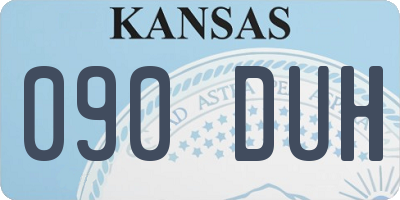 KS license plate 090DUH