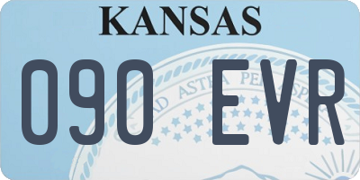 KS license plate 090EVR