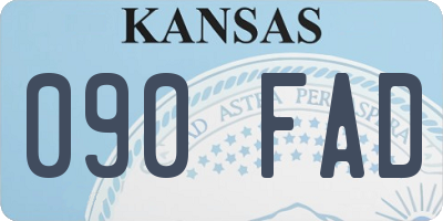 KS license plate 090FAD