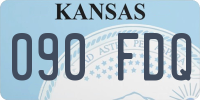 KS license plate 090FDQ